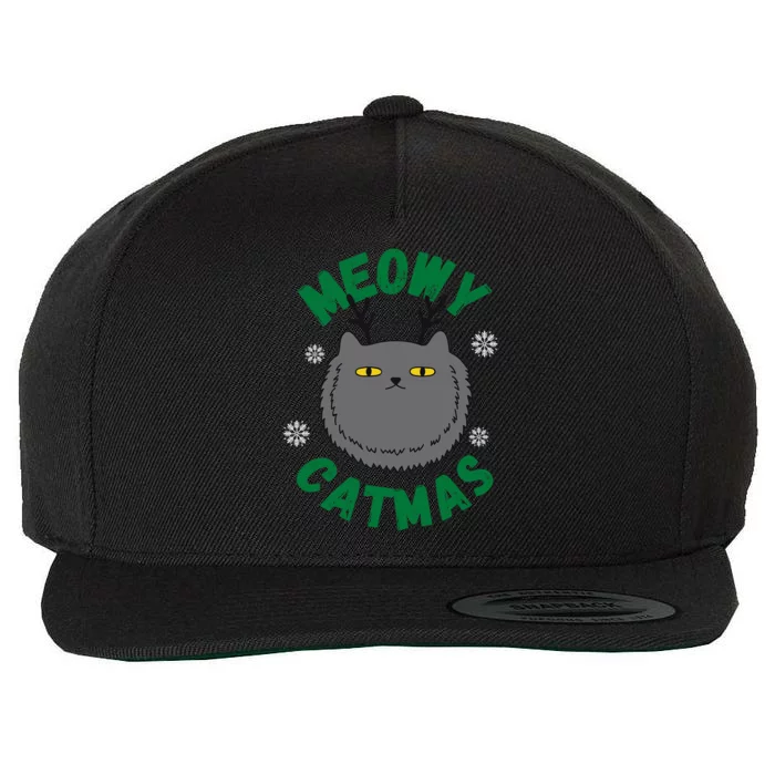 Have A Meowy Catmas Gift Wool Snapback Cap