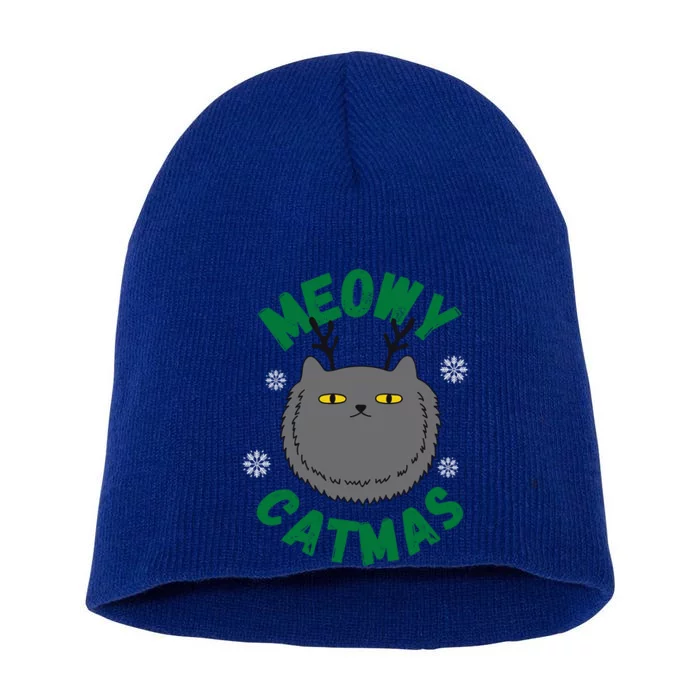 Have A Meowy Catmas Gift Short Acrylic Beanie