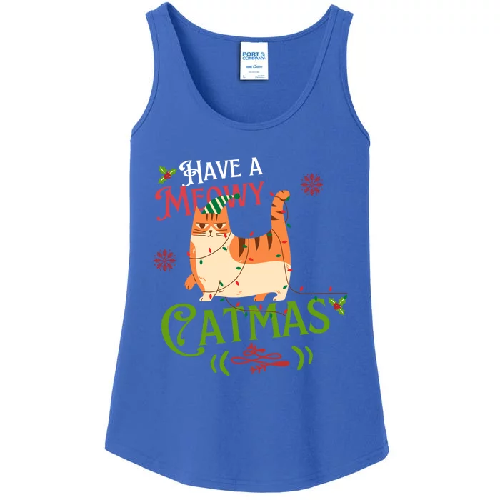 Have A Meowy Catmas Gift Ladies Essential Tank