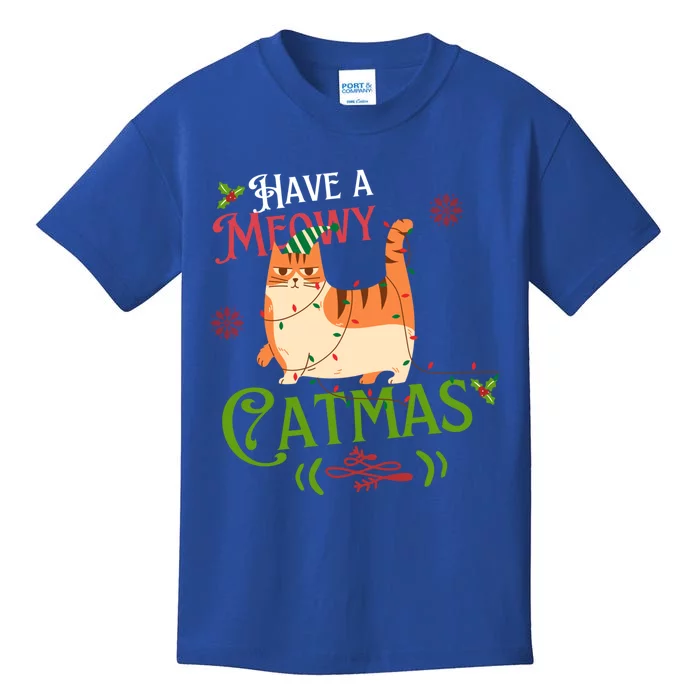 Have A Meowy Catmas Gift Kids T-Shirt