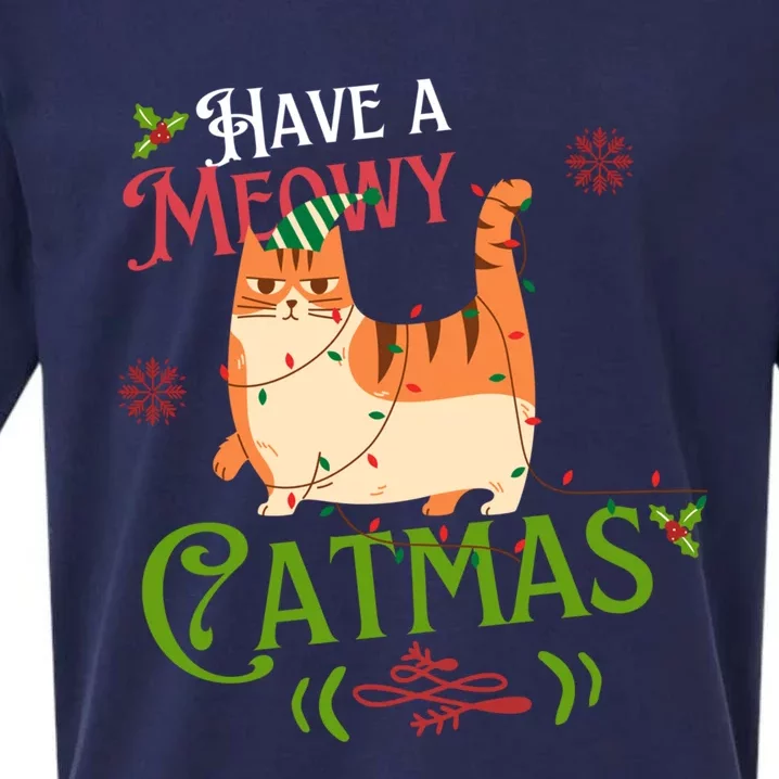 Have A Meowy Catmas Gift Sueded Cloud Jersey T-Shirt