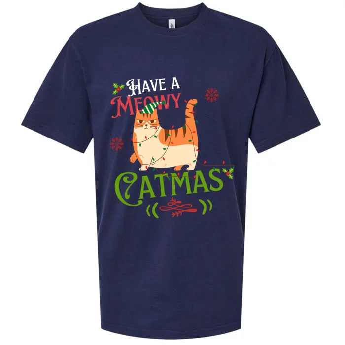 Have A Meowy Catmas Gift Sueded Cloud Jersey T-Shirt