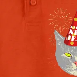 Have A Meowy New Year Cat Happy New Year Celebration Kitten Meaningful Gift Dry Zone Grid Performance Polo