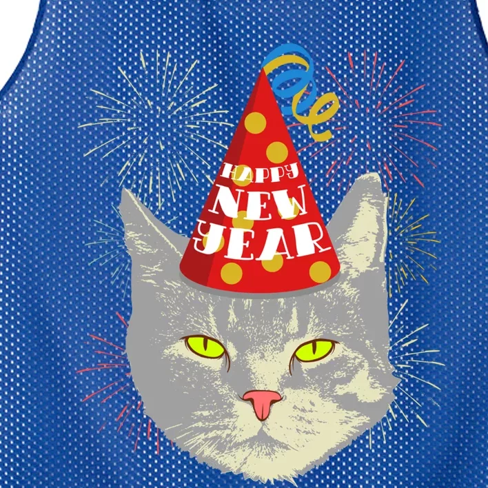 Have A Meowy New Year Cat Happy New Year Celebration Kitten Meaningful Gift Mesh Reversible Basketball Jersey Tank