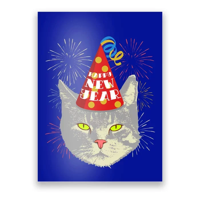 Have A Meowy New Year Cat Happy New Year Celebration Kitten Meaningful Gift Poster