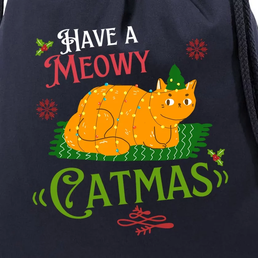 Have A Meowy Catmas Gift Drawstring Bag