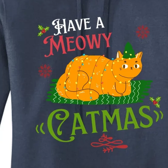 Have A Meowy Catmas Gift Women's Pullover Hoodie