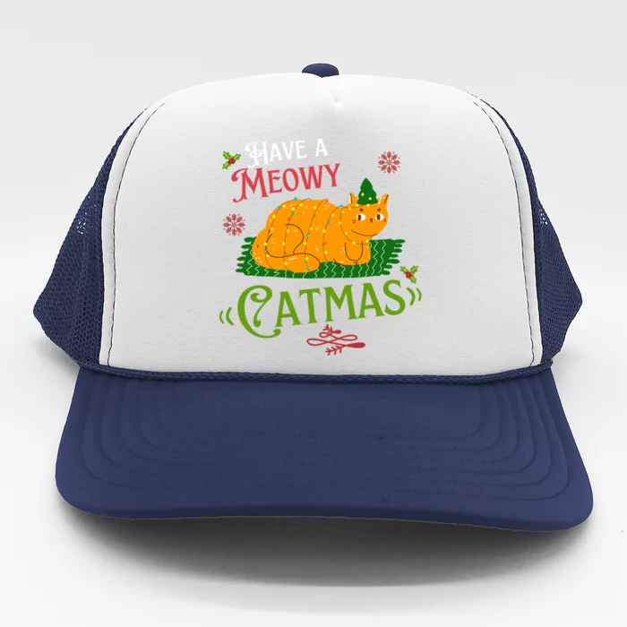 Have A Meowy Catmas Gift Trucker Hat