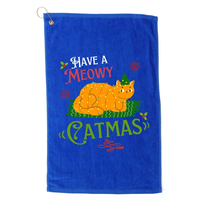 Have A Meowy Catmas Gift Platinum Collection Golf Towel