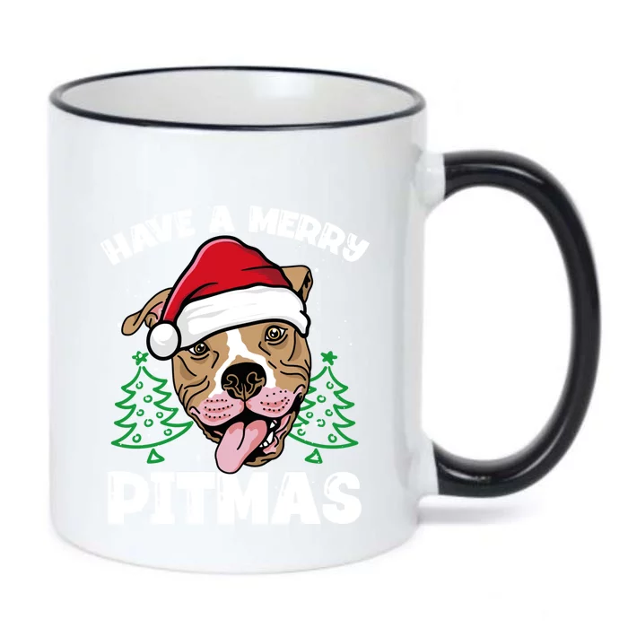 Have A Merry Pitmas Dog Owner Pitbull Dog Christmas Day Gift Black Color Changing Mug