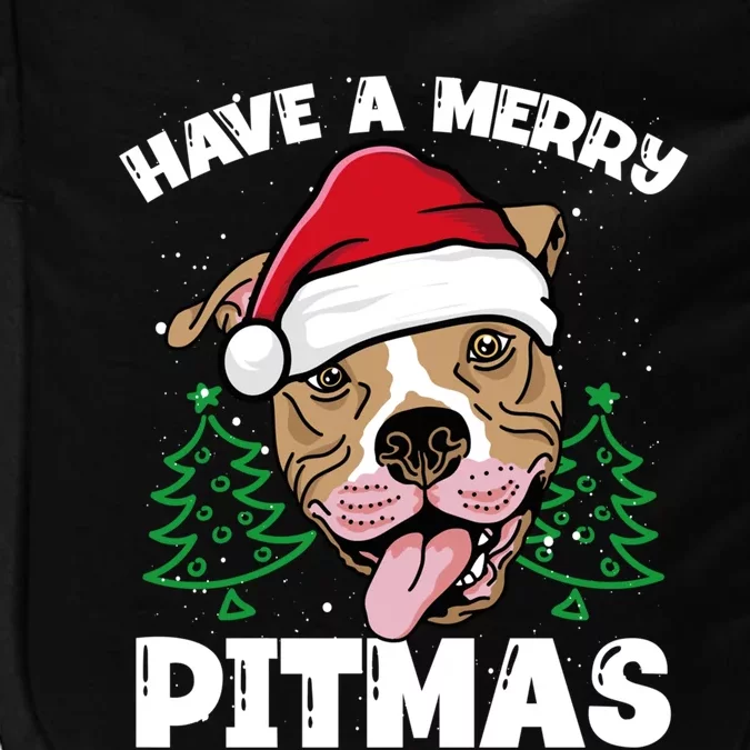 Have A Merry Pitmas Dog Owner Pitbull Dog Christmas Day Gift Impact Tech Backpack