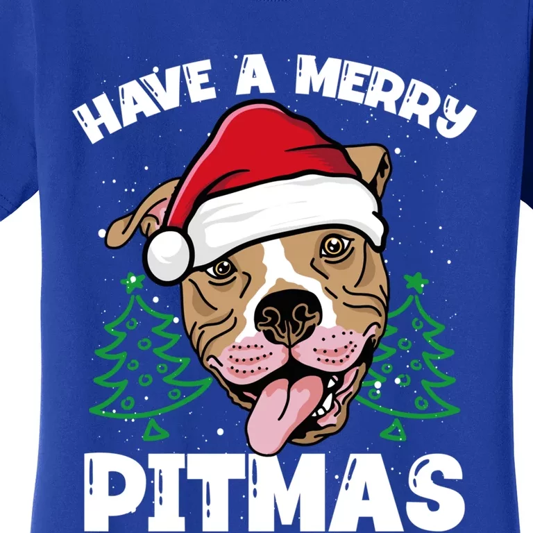 Have A Merry Pitmas Dog Owner Pitbull Dog Christmas Day Gift Women's T-Shirt