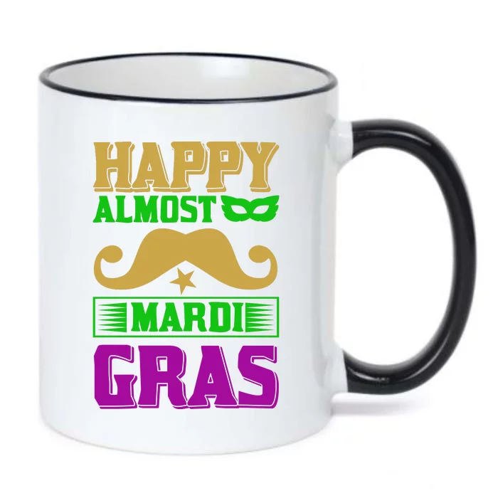 Happy Almost Mardi Gras Black Color Changing Mug