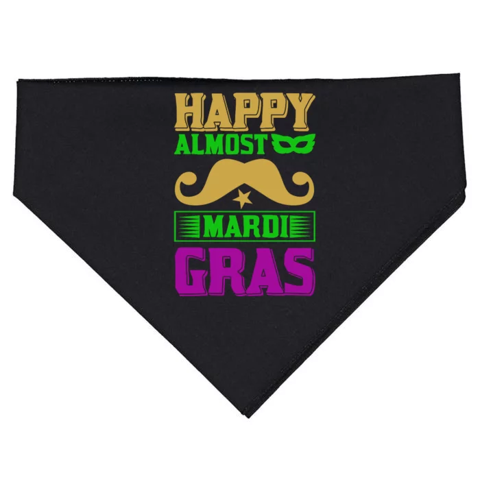 Happy Almost Mardi Gras USA-Made Doggie Bandana