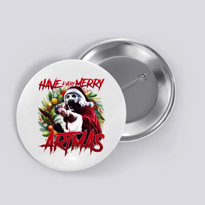 Have A Merry Very Artmas Art The Clown Christmas Art The Clown Button