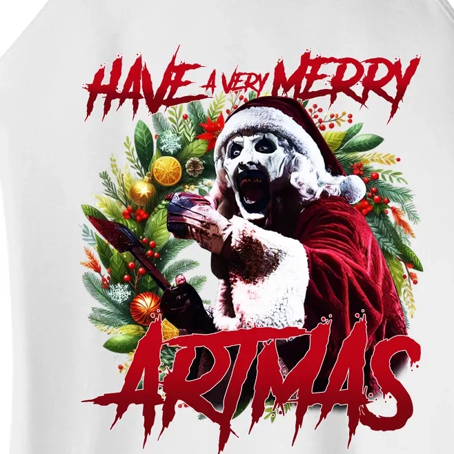 Have A Merry Very Artmas Art The Clown Christmas Art The Clown Women’s Perfect Tri Rocker Tank