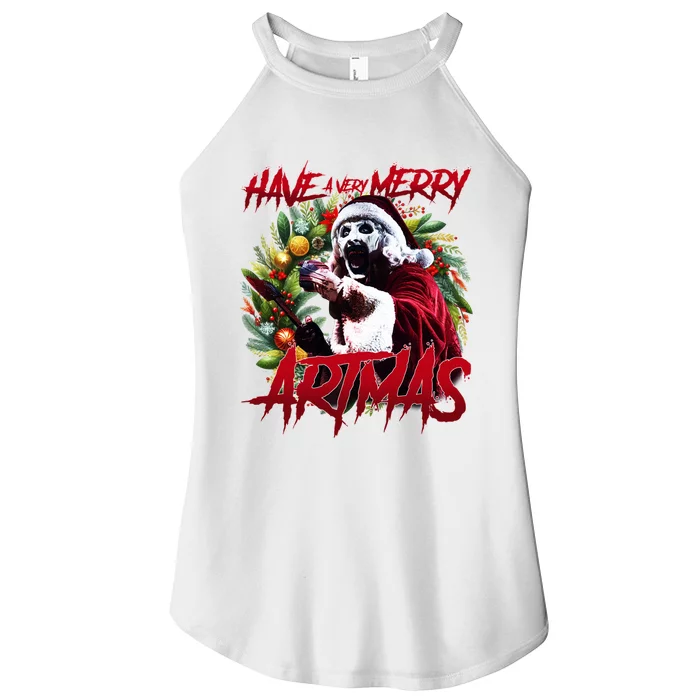 Have A Merry Very Artmas Art The Clown Christmas Art The Clown Women’s Perfect Tri Rocker Tank