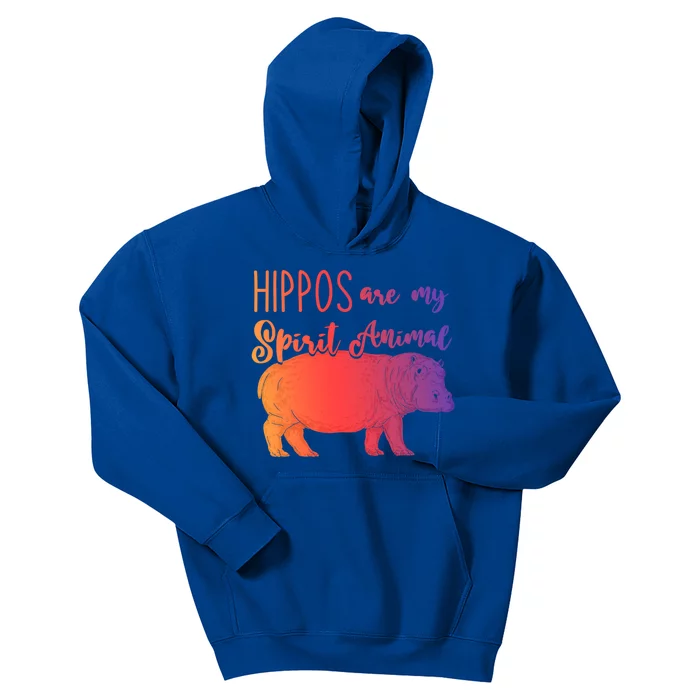 Hippos Are My Spirit Animal Hippo Gift Kids Hoodie