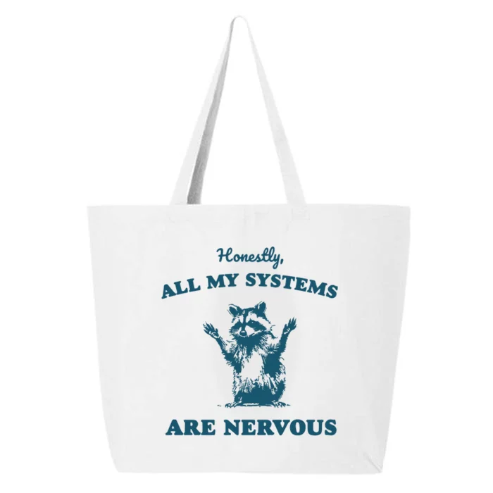 Honestly All My Systems Are Nervous Vintage 25L Jumbo Tote