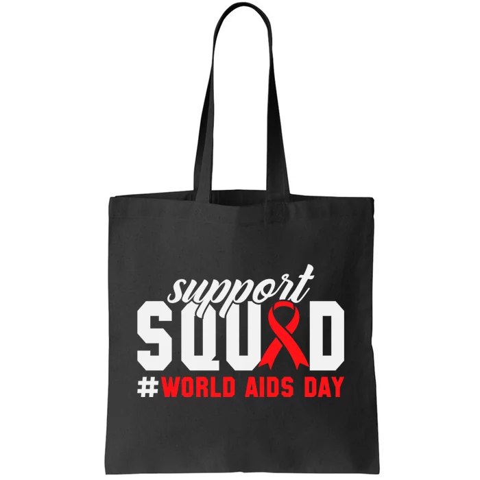 Hiv Awareness Month Support Hiv Red Ribbon Aids Awareness Long Sleeve Tote Bag