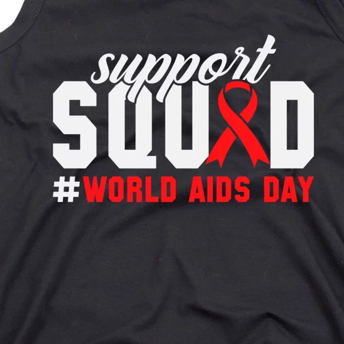 Hiv Awareness Month Support Hiv Red Ribbon Aids Awareness Long Sleeve Tank Top