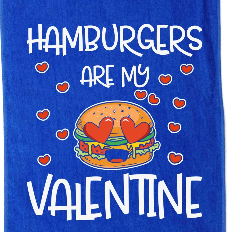 Hamburgers Are My Valentine Red Heart Valentines Day Pizza Gift Platinum Collection Golf Towel