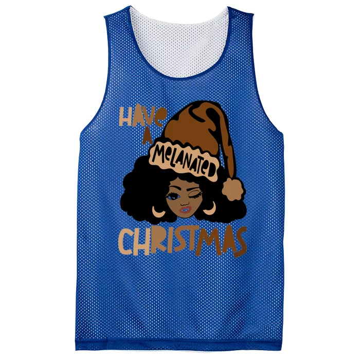 Have A Melanated Christmas Black Mrs Claus Melanin Santa Cool Gift Mesh Reversible Basketball Jersey Tank