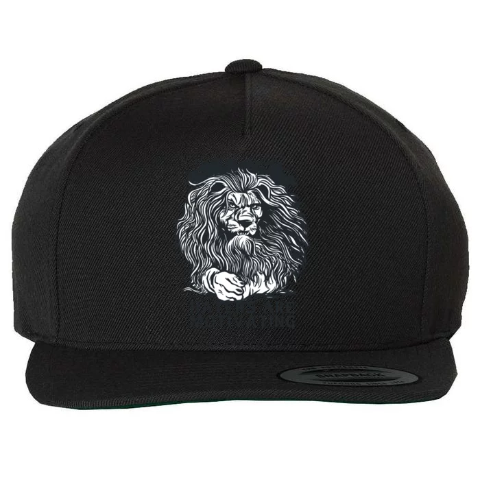 Haters Are Motivating Lion Quote Wool Snapback Cap