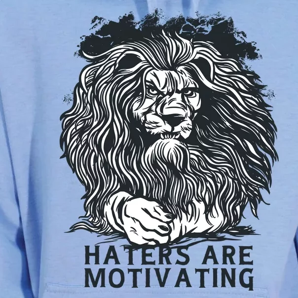 Haters Are Motivating Lion Quote Unisex Surf Hoodie