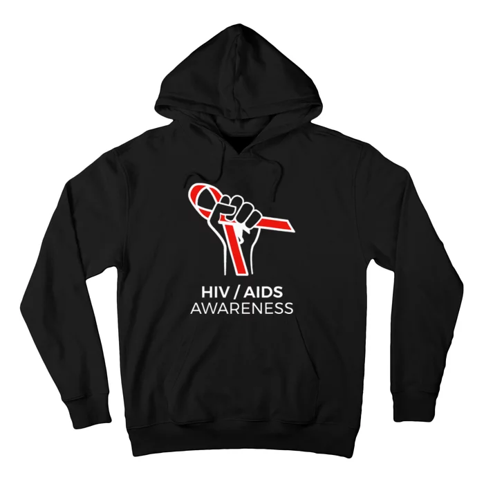 HIV Awareness Month Red Ribbon National AIDS Awareness Hoodie