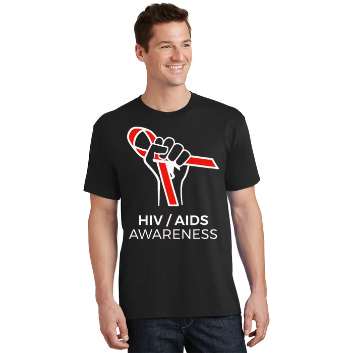 HIV Awareness Month Red Ribbon National AIDS Awareness T-Shirt