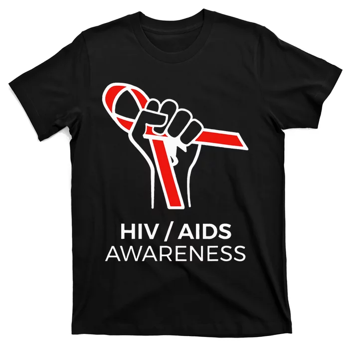 HIV Awareness Month Red Ribbon National AIDS Awareness T-Shirt