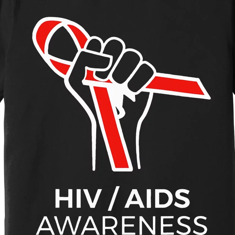 HIV Awareness Month Red Ribbon National AIDS Awareness Premium T-Shirt