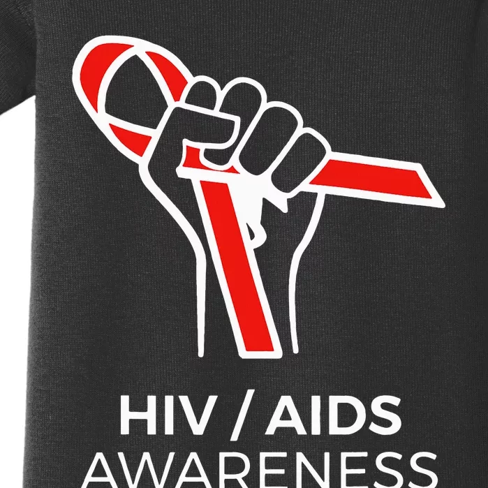 HIV Awareness Month Red Ribbon National AIDS Awareness Baby Bodysuit