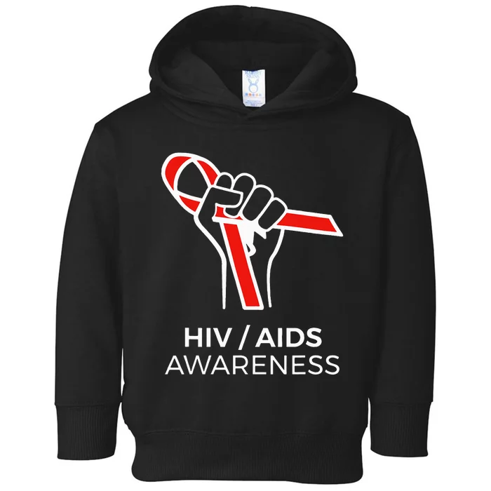 HIV Awareness Month Red Ribbon National AIDS Awareness Toddler Hoodie