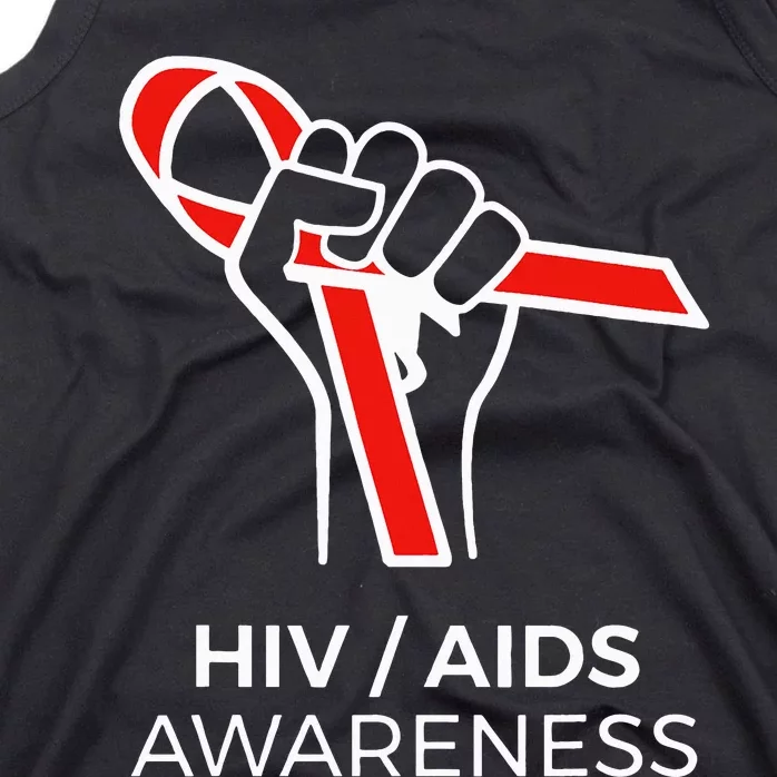 HIV Awareness Month Red Ribbon National AIDS Awareness Tank Top