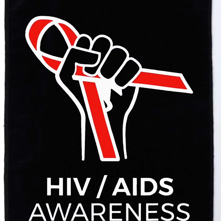 HIV Awareness Month Red Ribbon National AIDS Awareness Platinum Collection Golf Towel