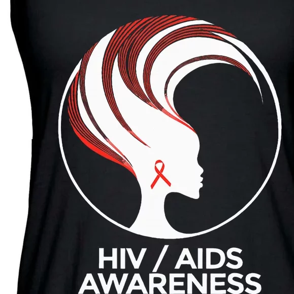 HIV Awareness Month AIDS Ladies Essential Flowy Tank