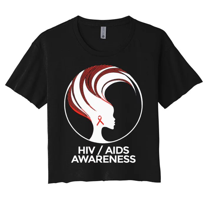 HIV Awareness Month AIDS Women's Crop Top Tee