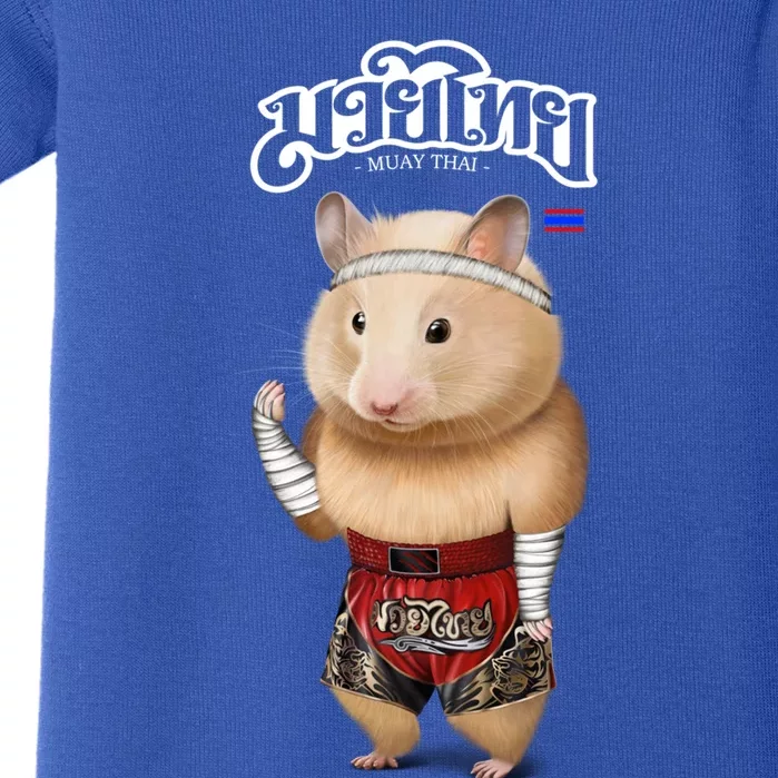 Hamster As Muay Thai Kick Boxing Champion Gift Baby Bodysuit