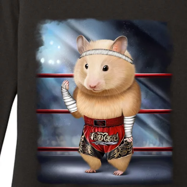 Hamster As Muay Thai Kick Boxing Champion Gift Womens CVC Long Sleeve Shirt