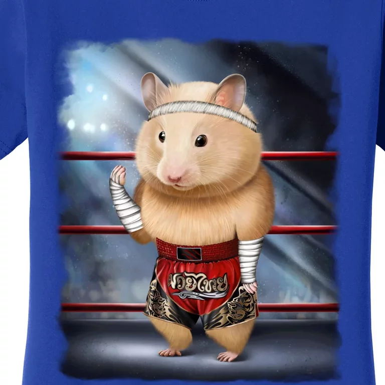 Hamster As Muay Thai Kick Boxing Champion Gift Women's T-Shirt