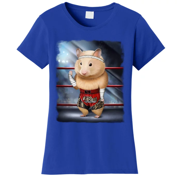 Hamster As Muay Thai Kick Boxing Champion Gift Women's T-Shirt