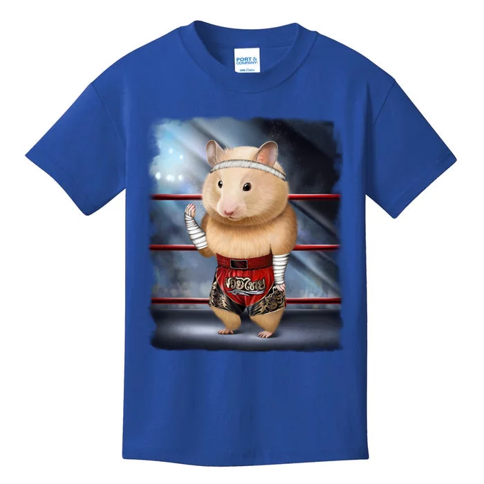 Hamster As Muay Thai Kick Boxing Champion Gift Kids T-Shirt