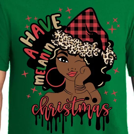 Have A Melanin Christmas African American Black Xmas Gift Pajama Set