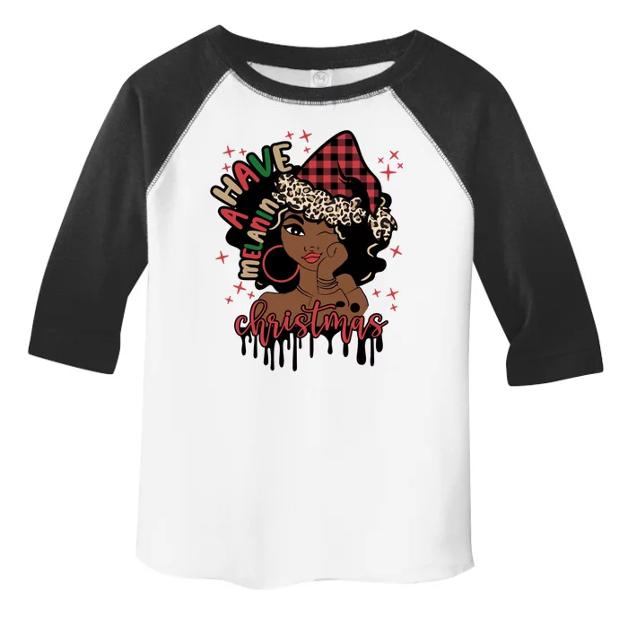 Have A Melanin Christmas African American Black Xmas Gift Toddler Fine Jersey T-Shirt