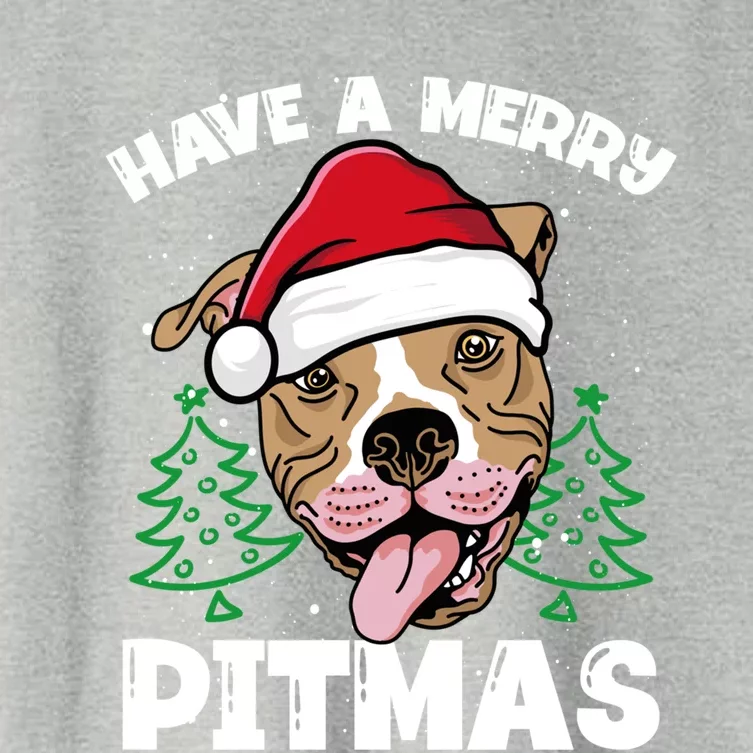 Have A Merry Pitmas Dog Owner Pitbull Dog Christmas Day Meaningful Gift Women's Crop Top Tee