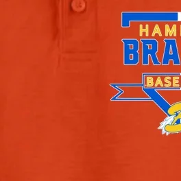 Hamden Braves Home Plate Baseball Fan Dry Zone Grid Performance Polo