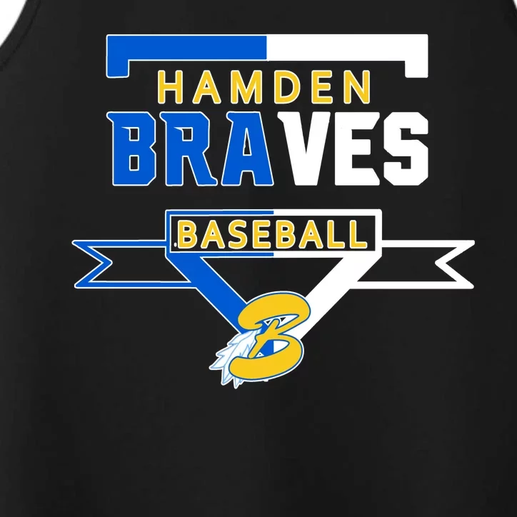 Hamden Braves Home Plate Baseball Fan Performance Tank