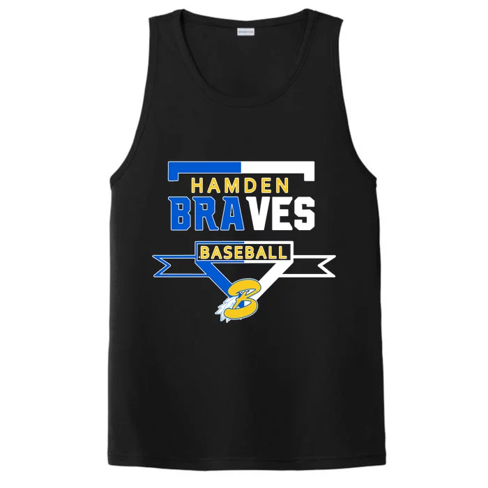 Hamden Braves Home Plate Baseball Fan Performance Tank